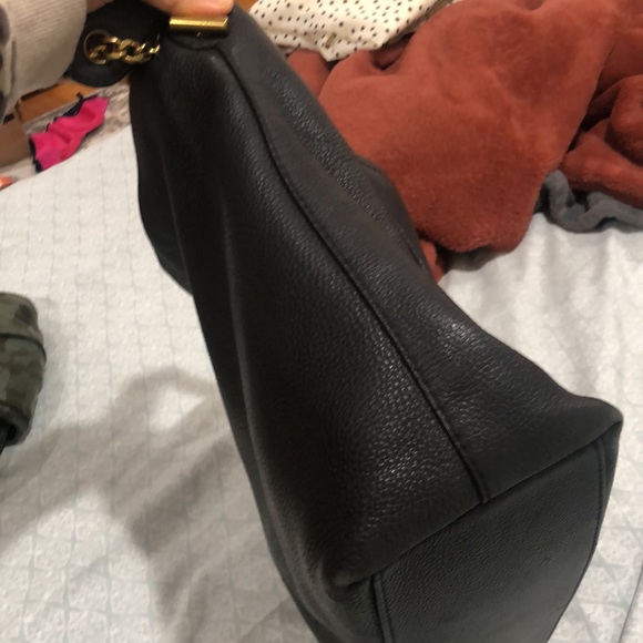 Tory Burch black pebbled leather large Chelsea Slouchy Tote - Picture 11 of 11